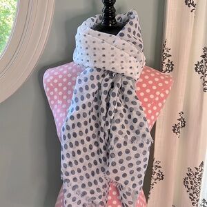 Gauzy Oversized Polka Dot Scarf